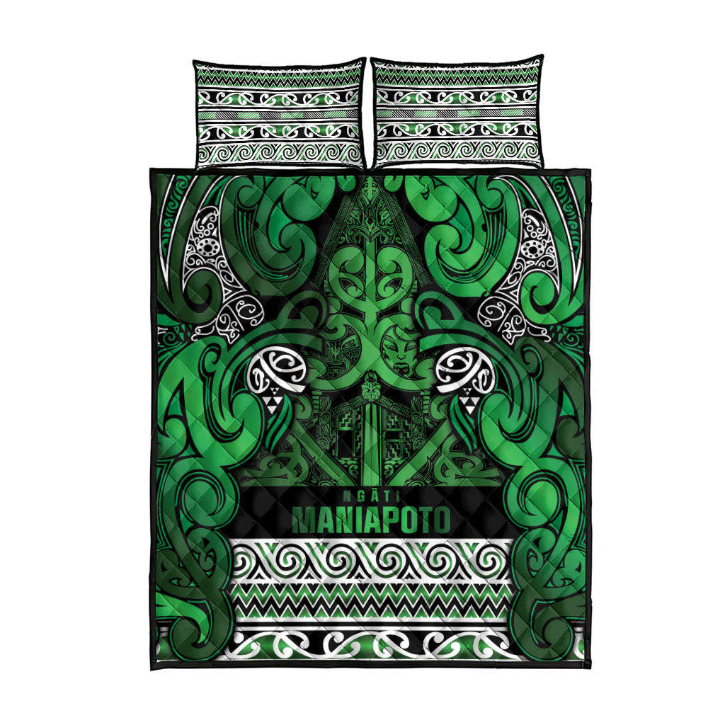 Aotearoa Iwi Ngati Maniapoto Quilt Bed Set Maori Wharenui House Tribal Pattern LT9 - Polynesian Pride
