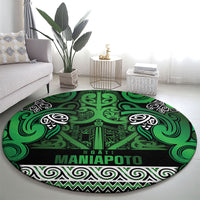 Aotearoa Iwi Ngati Maniapoto Round Carpet Maori Wharenui House Tribal Pattern LT9 - Polynesian Pride