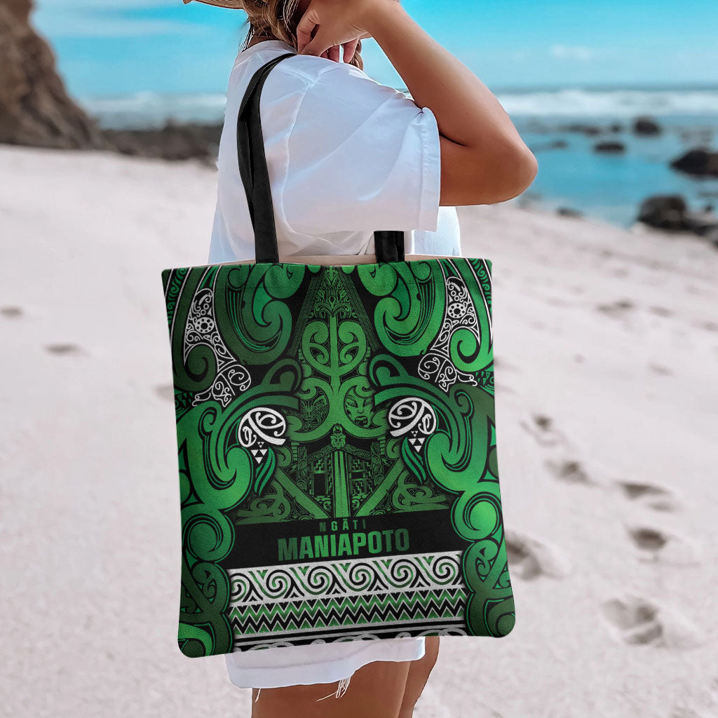 Aotearoa Iwi Ngati Maniapoto Tote Bag Maori Wharenui House Tribal Pattern LT9 - Polynesian Pride