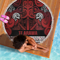 Aotearoa Iwi Te Arawa Beach Blanket Maori Wharenui House Tribal Pattern LT9 - Polynesian Pride