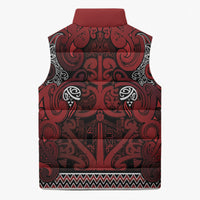 Aotearoa Iwi Te Arawa Sleeveless Puffer Jacket Maori Wharenui House Tribal Pattern LT9 - Polynesian Pride