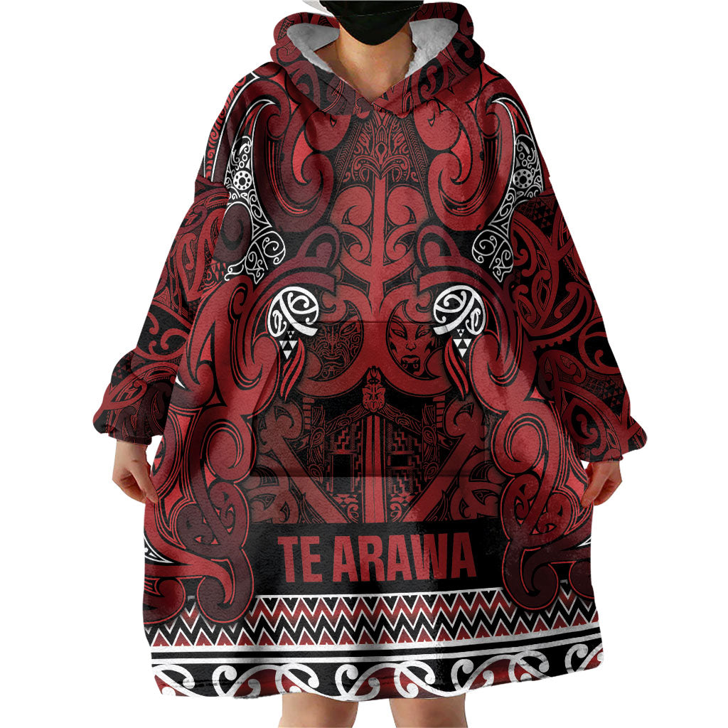 Aotearoa Iwi Te Arawa Wearable Blanket Hoodie Maori Wharenui House Tribal Pattern LT9 - Polynesian Pride