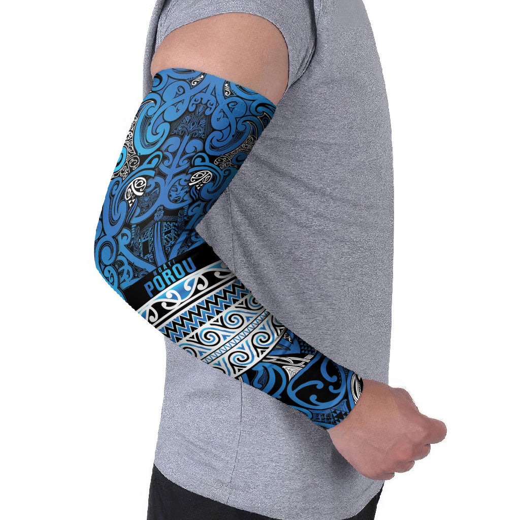 Aotearoa Iwi Ngati Porou Arm Sleeves Maori Wharenui House Tribal Pattern LT9 - Polynesian Pride