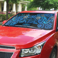 Aotearoa Iwi Ngati Porou Auto Sun Shade Maori Wharenui House Tribal Pattern LT9 - Polynesian Pride