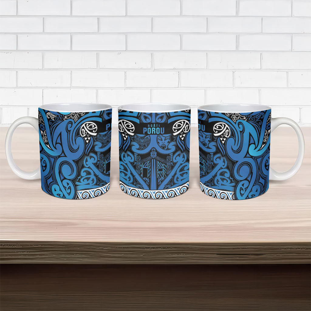 Aotearoa Iwi Ngati Porou Ceramic Mug Maori Wharenui House Tribal Pattern LT9 - Polynesian Pride