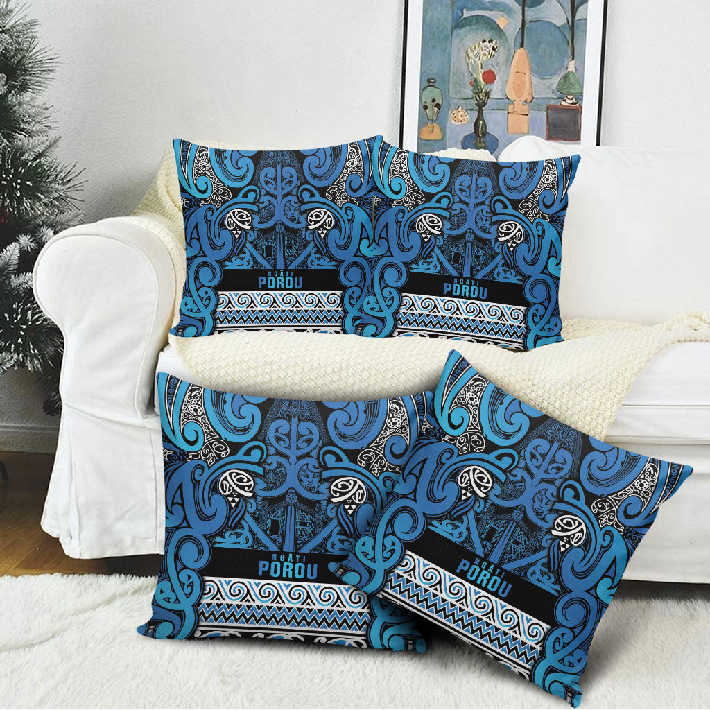 Aotearoa Iwi Ngati Porou Pillow Cover Maori Wharenui House Tribal Pattern LT9 - Polynesian Pride