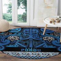 Aotearoa Iwi Ngati Porou Round Carpet Maori Wharenui House Tribal Pattern LT9 - Polynesian Pride