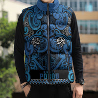 Aotearoa Iwi Ngati Porou Sleeveless Puffer Jacket Maori Wharenui House Tribal Pattern LT9 - Polynesian Pride