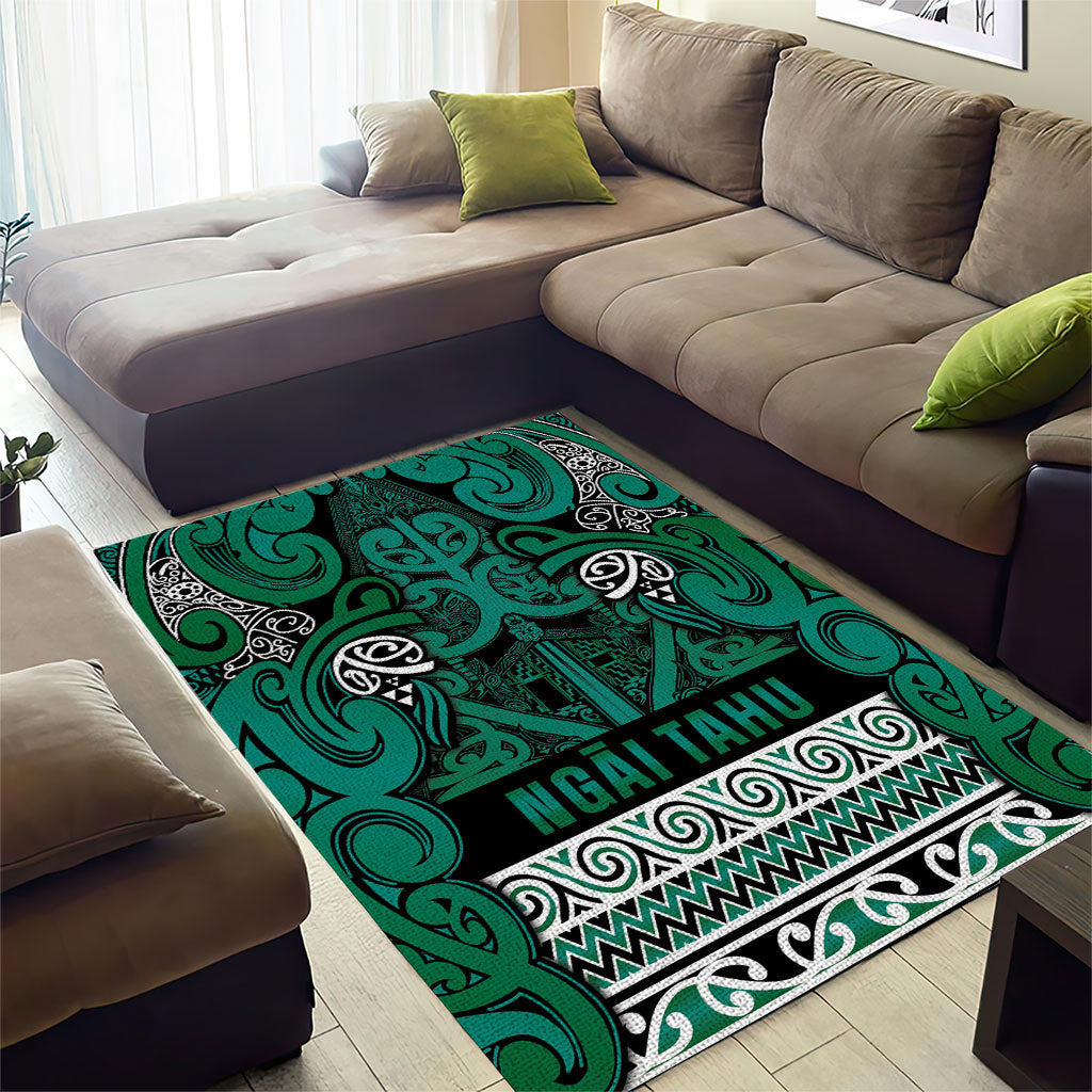 Aotearoa Iwi Ngai Tahu Area Rug Maori Wharenui House Tribal Pattern LT9 - Polynesian Pride
