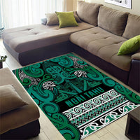 Aotearoa Iwi Ngai Tahu Area Rug Maori Wharenui House Tribal Pattern LT9 - Polynesian Pride