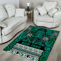 Aotearoa Iwi Ngai Tahu Area Rug Maori Wharenui House Tribal Pattern LT9 - Polynesian Pride