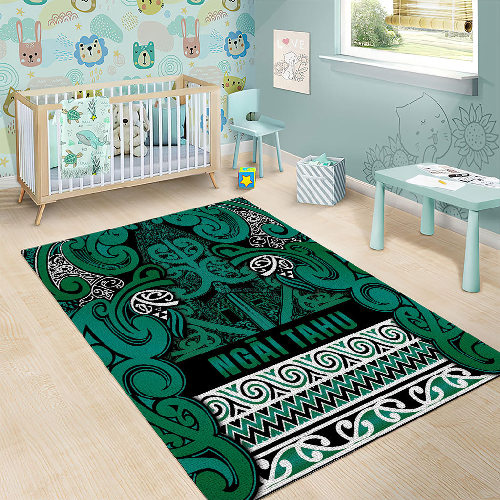 Aotearoa Iwi Ngai Tahu Area Rug Maori Wharenui House Tribal Pattern LT9 - Polynesian Pride