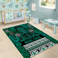 Aotearoa Iwi Ngai Tahu Area Rug Maori Wharenui House Tribal Pattern LT9 - Polynesian Pride