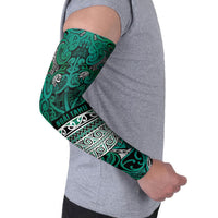 Aotearoa Iwi Ngai Tahu Arm Sleeves Maori Wharenui House Tribal Pattern LT9 - Polynesian Pride