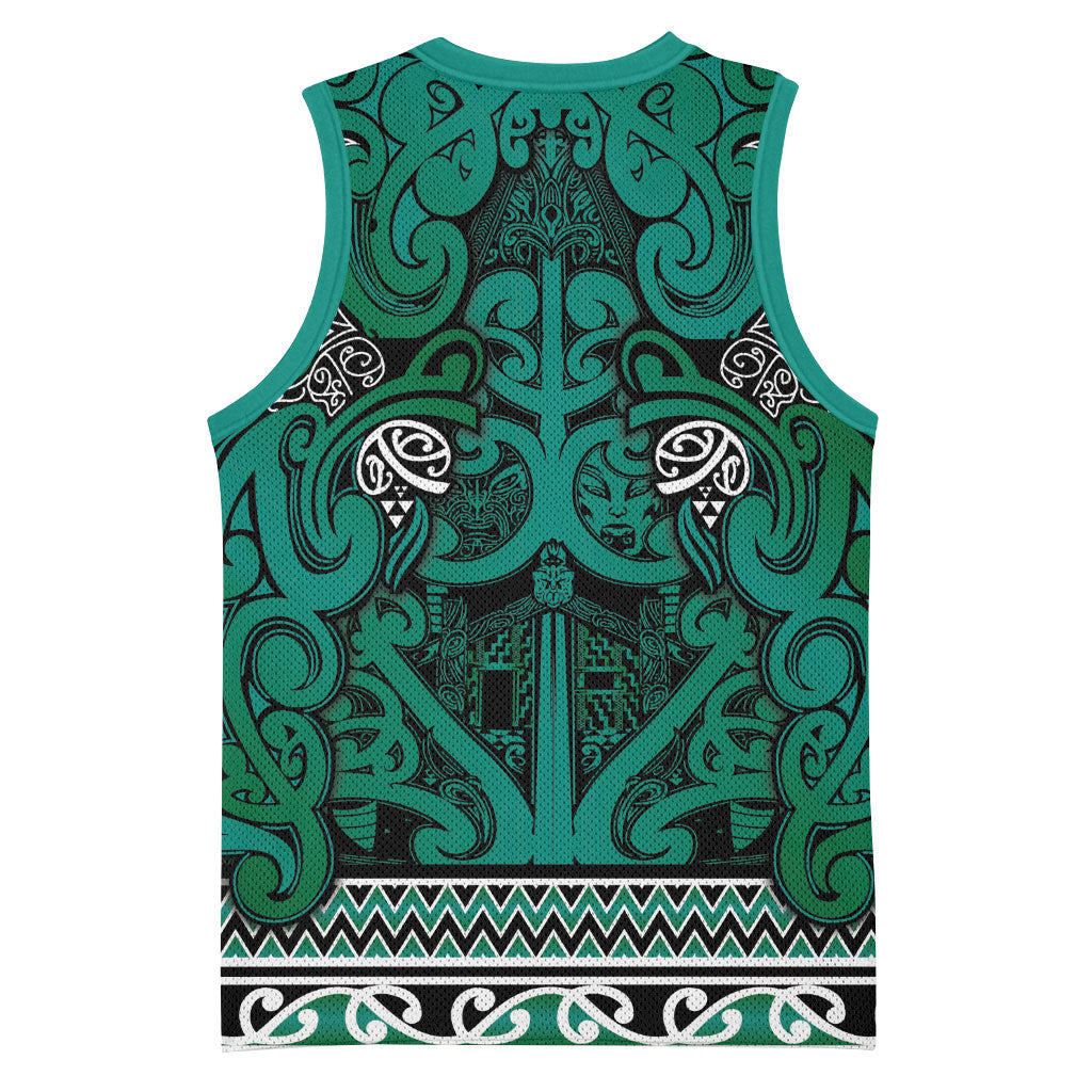 Aotearoa Iwi Ngai Tahu Basketball Jersey Maori Wharenui House Tribal Pattern LT9 - Polynesian Pride