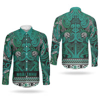 Aotearoa Iwi Ngai Tahu Couples Matching Tank Maxi Dress and Long Sleeve Button Shirt Maori Wharenui House Tribal Pattern LT9 - Polynesian Pride