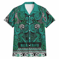 Aotearoa Iwi Ngai Tahu Hawaiian Shirt Maori Wharenui House Tribal Pattern LT9 Turquoise - Polynesian Pride