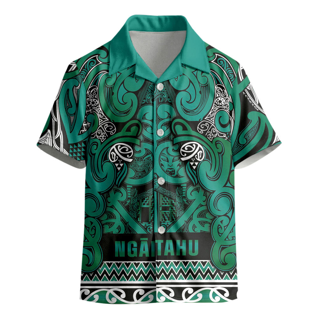 Aotearoa Iwi Ngai Tahu Kid Hawaiian Shirt Maori Wharenui House Tribal Pattern LT9 - Polynesian Pride