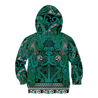 Aotearoa Iwi Ngai Tahu Kid Hoodie Maori Wharenui House Tribal Pattern LT9 - Polynesian Pride