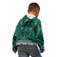 Aotearoa Iwi Ngai Tahu Kid Hoodie Maori Wharenui House Tribal Pattern LT9 - Polynesian Pride