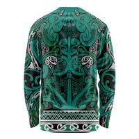 Aotearoa Iwi Ngai Tahu Long Sleeve Shirt Maori Wharenui House Tribal Pattern LT9 - Polynesian Pride