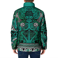 Aotearoa Iwi Ngai Tahu Padded Jacket Maori Wharenui House Tribal Pattern LT9 - Polynesian Pride