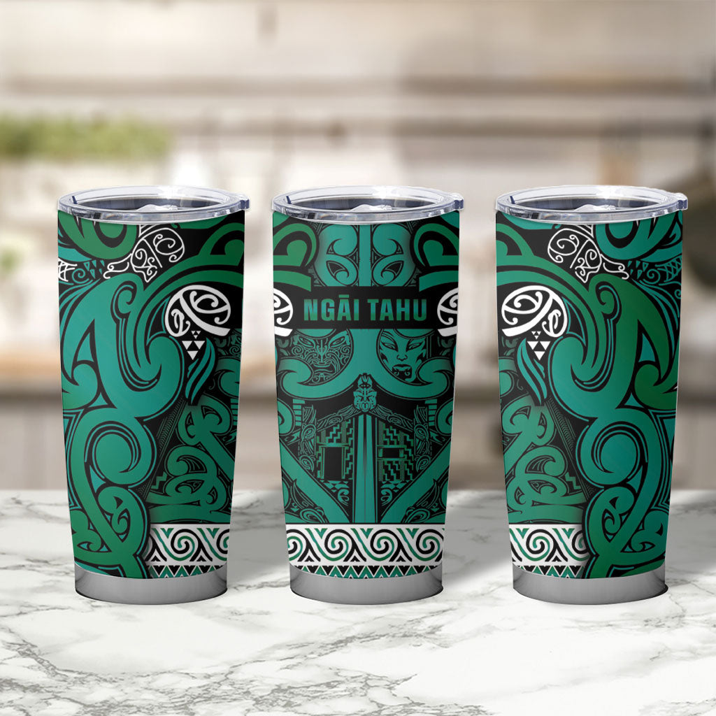 Aotearoa Iwi Ngai Tahu Tumbler Cup Maori Wharenui House Tribal Pattern LT9 - Polynesian Pride