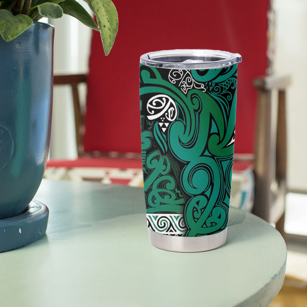 Aotearoa Iwi Ngai Tahu Tumbler Cup Maori Wharenui House Tribal Pattern LT9 - Polynesian Pride