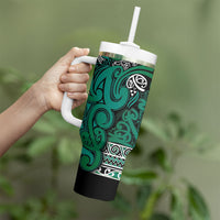 Aotearoa Iwi Ngai Tahu Tumbler With Handle Maori Wharenui House Tribal Pattern LT9 - Polynesian Pride