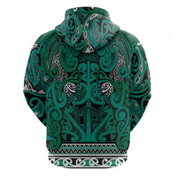 Aotearoa Iwi Ngai Tahu Zip Hoodie Maori Wharenui House Tribal Pattern LT9 - Polynesian Pride