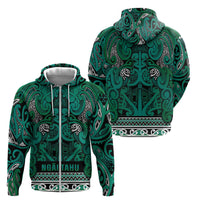 Aotearoa Iwi Ngai Tahu Zip Hoodie Maori Wharenui House Tribal Pattern LT9 - Polynesian Pride