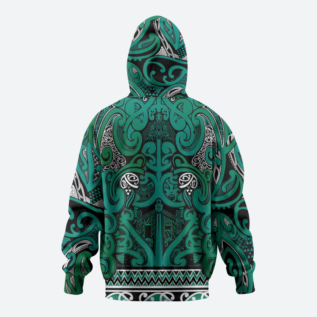 Aotearoa Iwi Ngai Tahu Zip Hoodie Maori Wharenui House Tribal Pattern LT9 - Polynesian Pride