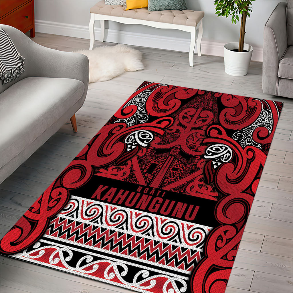 Aotearoa Iwi Ngati Kahungunu Area Rug Maori Wharenui House Tribal Pattern LT9 - Polynesian Pride