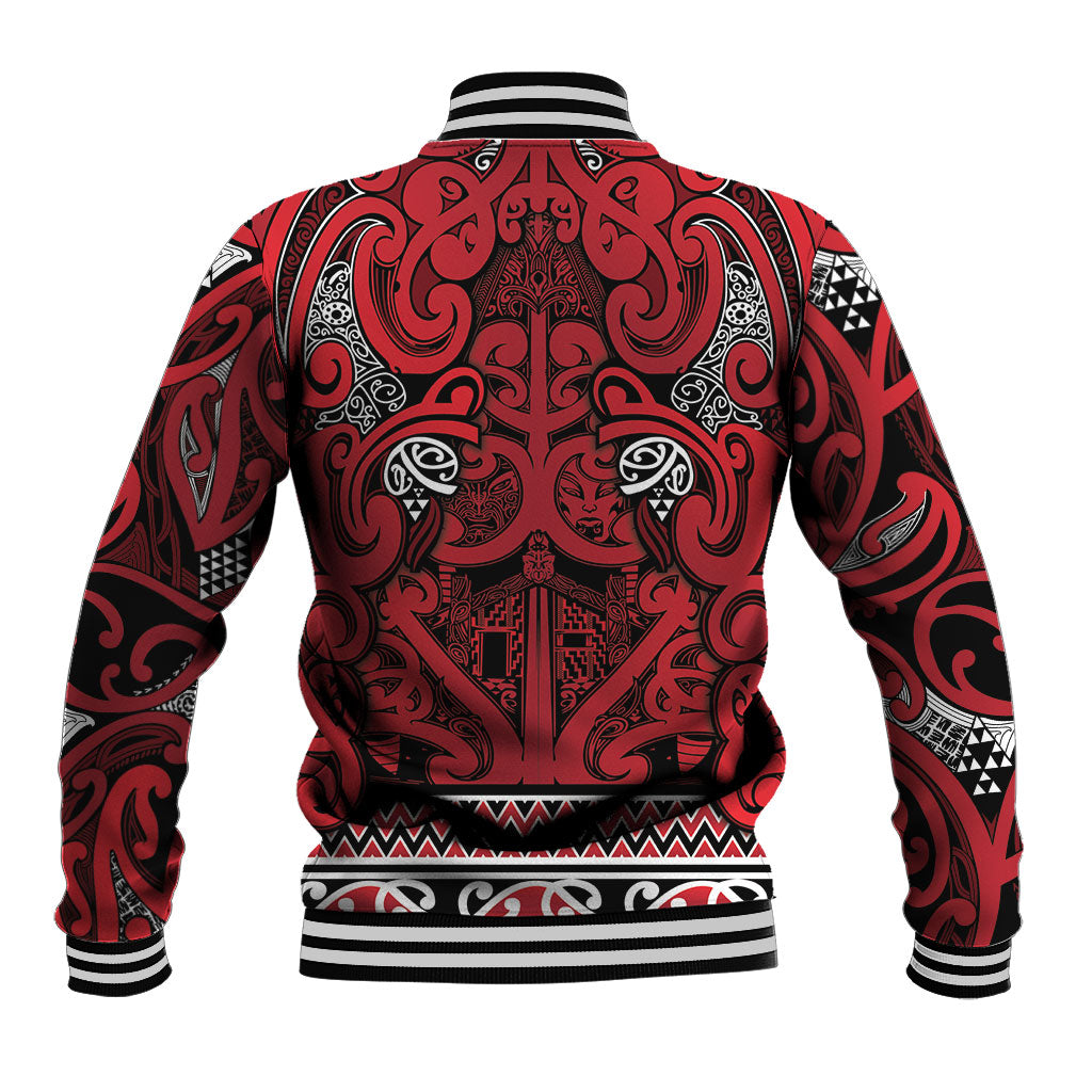 Aotearoa Iwi Ngati Kahungunu Baseball Jacket Maori Wharenui House Tribal Pattern LT9 - Polynesian Pride