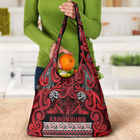 Aotearoa Iwi Ngati Kahungunu Grocery Bag Maori Wharenui House Tribal Pattern LT9 - Polynesian Pride