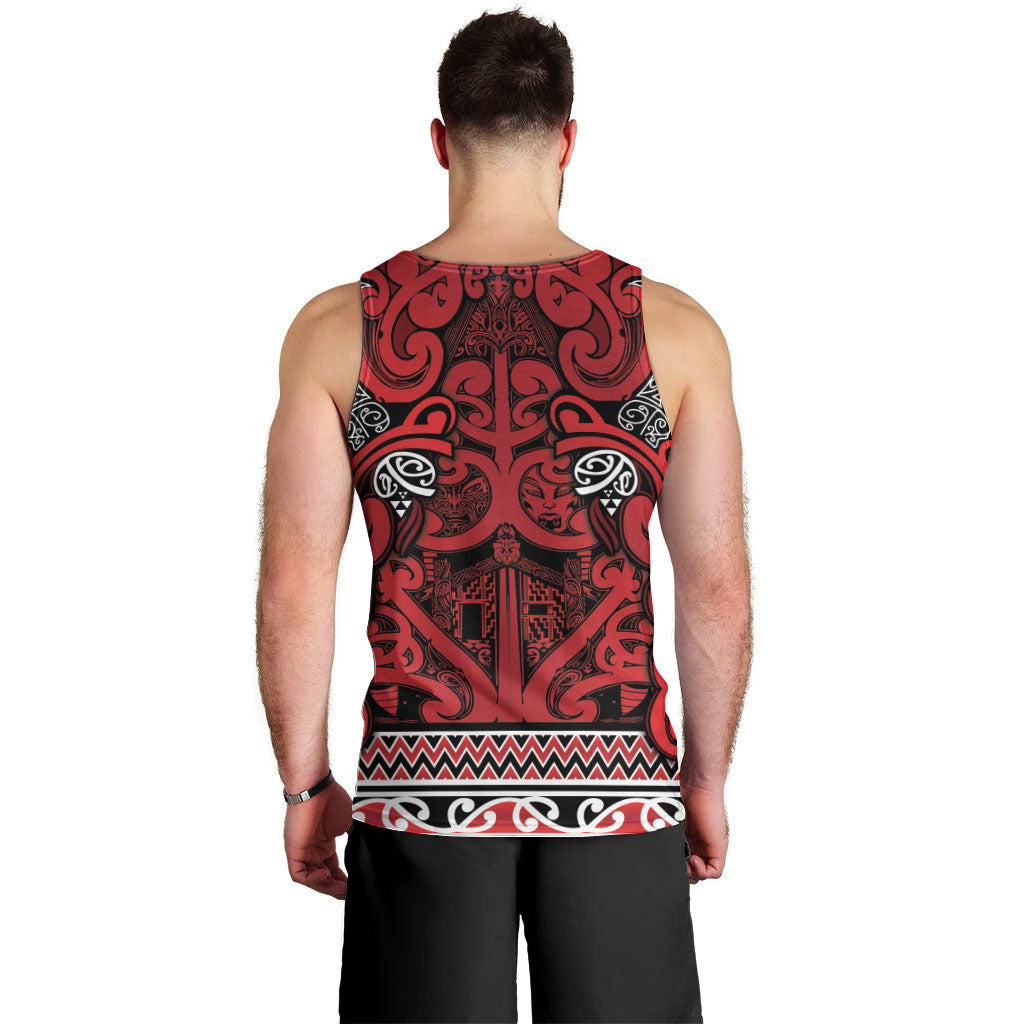 Aotearoa Iwi Ngati Kahungunu Men Tank Top Maori Wharenui House Tribal Pattern LT9 - Polynesian Pride