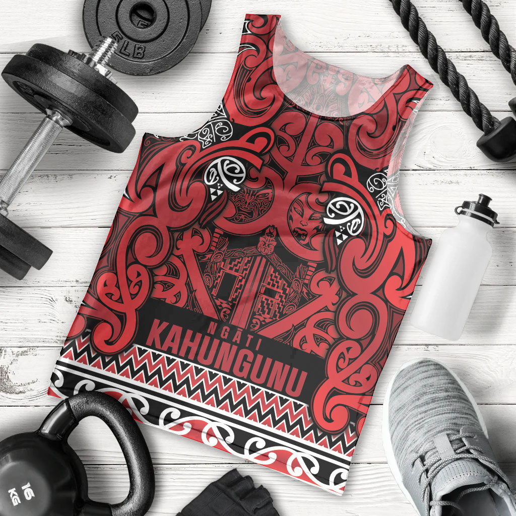 Aotearoa Iwi Ngati Kahungunu Men Tank Top Maori Wharenui House Tribal Pattern LT9 - Polynesian Pride