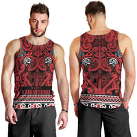 Aotearoa Iwi Ngati Kahungunu Men Tank Top Maori Wharenui House Tribal Pattern LT9 - Polynesian Pride