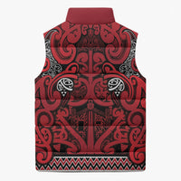 Aotearoa Iwi Ngati Kahungunu Sleeveless Puffer Jacket Maori Wharenui House Tribal Pattern LT9 - Polynesian Pride