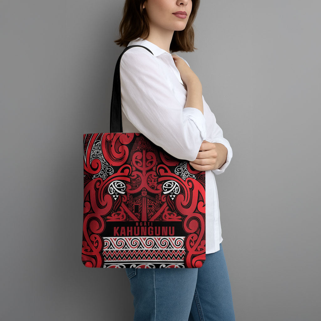 Aotearoa Iwi Ngati Kahungunu Tote Bag Maori Wharenui House Tribal Pattern LT9 - Polynesian Pride