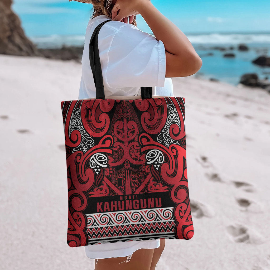 Aotearoa Iwi Ngati Kahungunu Tote Bag Maori Wharenui House Tribal Pattern LT9 - Polynesian Pride