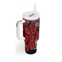 Aotearoa Iwi Ngati Kahungunu Tumbler With Handle Maori Wharenui House Tribal Pattern LT9 - Polynesian Pride