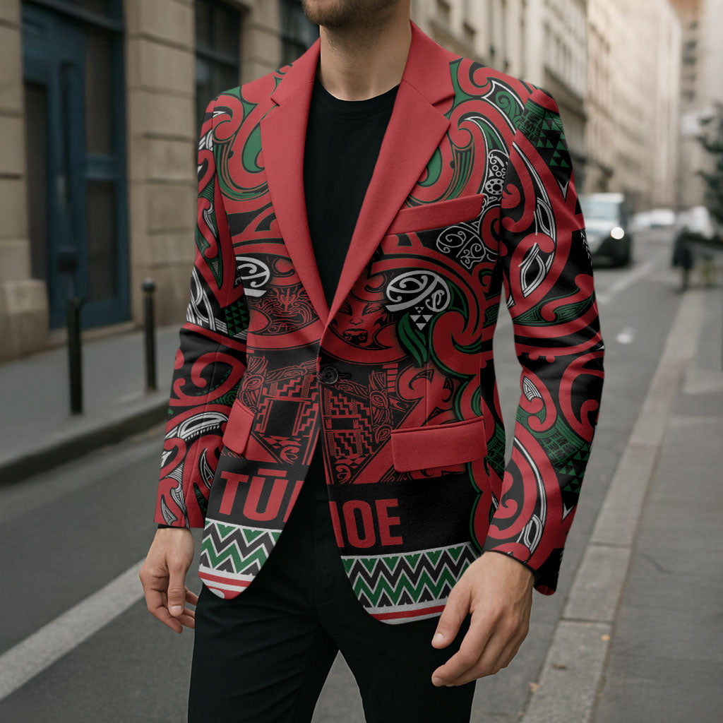 Aotearoa Iwi Tuhoe Blazer Maori Wharenui House Tribal Pattern LT9 - Polynesian Pride