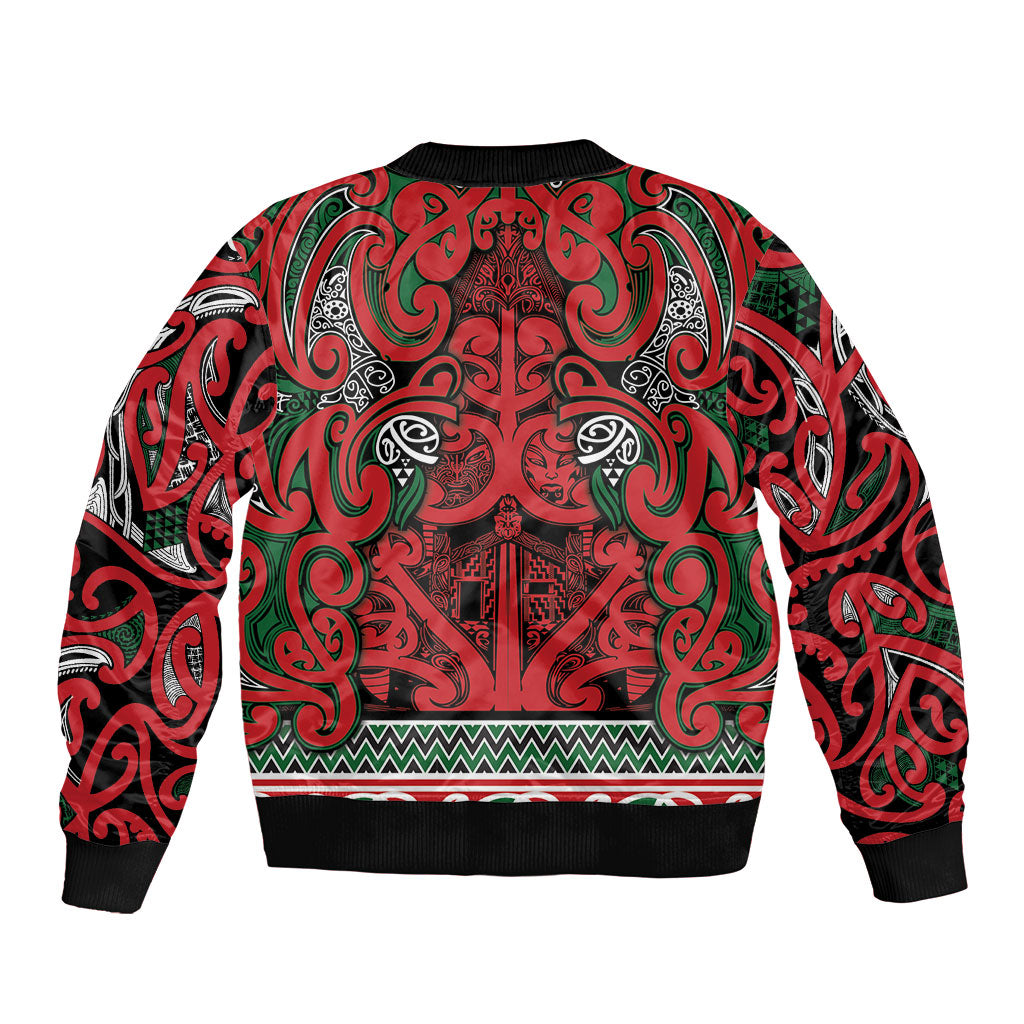 Aotearoa Iwi Tuhoe Bomber Jacket Maori Wharenui House Tribal Pattern LT9 - Polynesian Pride