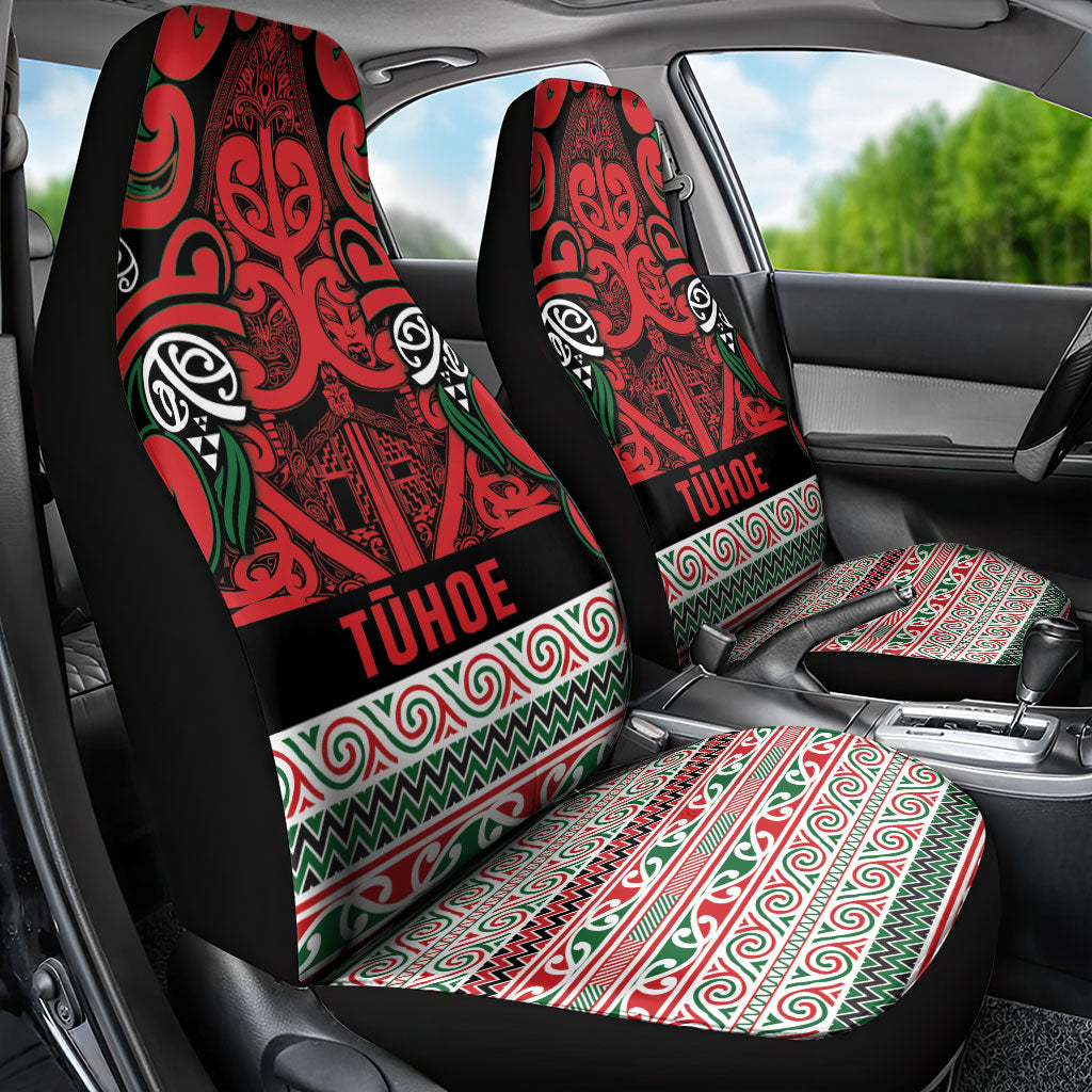 Aotearoa Iwi Tuhoe Car Seat Cover Maori Wharenui House Tribal Pattern LT9 - Polynesian Pride