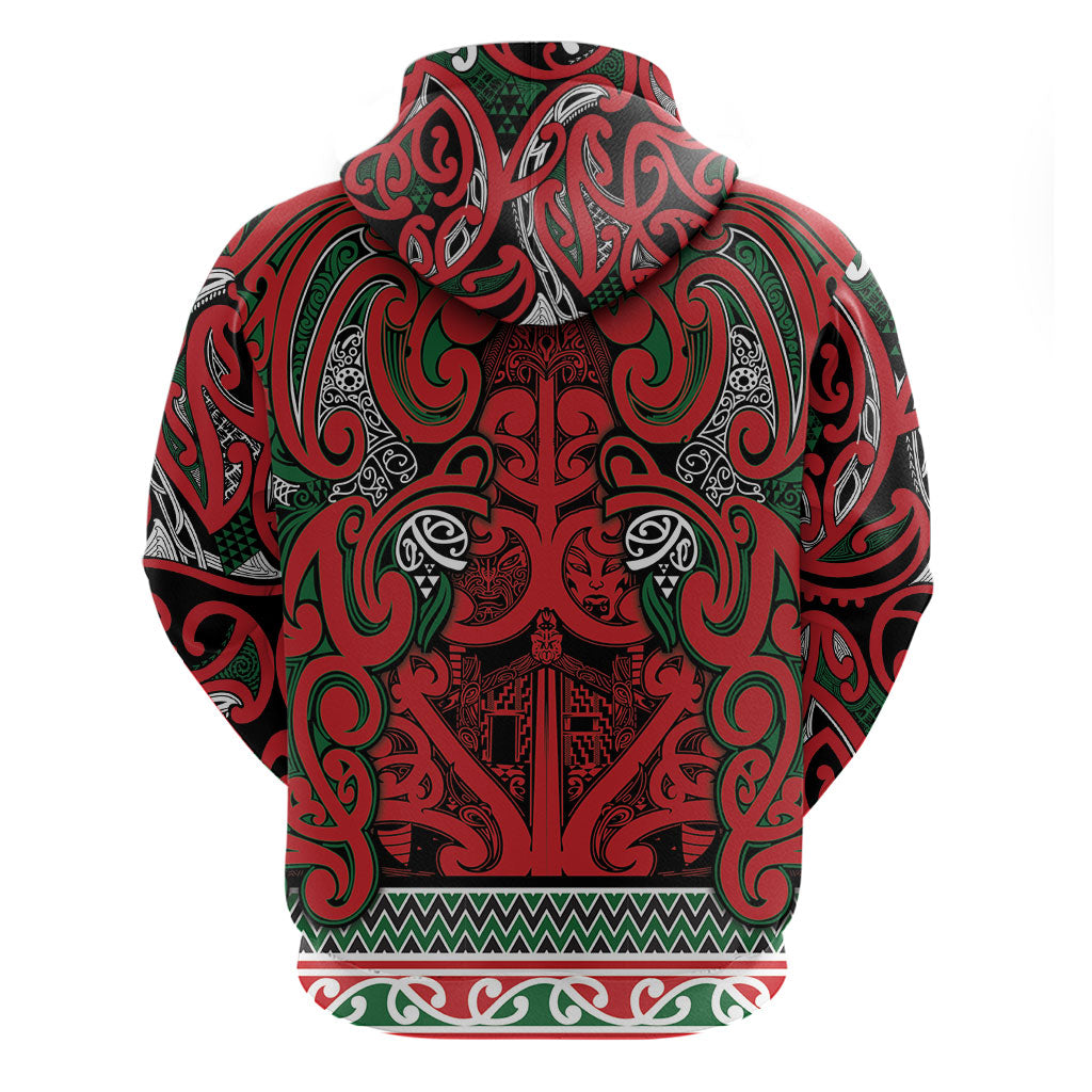 Aotearoa Iwi Tuhoe Hoodie Maori Wharenui House Tribal Pattern LT9 - Polynesian Pride