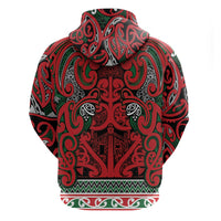 Aotearoa Iwi Tuhoe Hoodie Maori Wharenui House Tribal Pattern LT9 - Polynesian Pride
