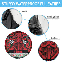 Aotearoa Iwi Tuhoe Spare Tire Cover Maori Wharenui House Tribal Pattern LT9 - Polynesian Pride