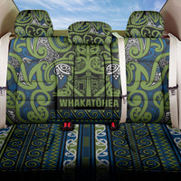 Aotearoa Iwi Whakatohea Back Car Seat Cover Maori Wharenui House Tribal Pattern LT9 One Size Olive green - Polynesian Pride