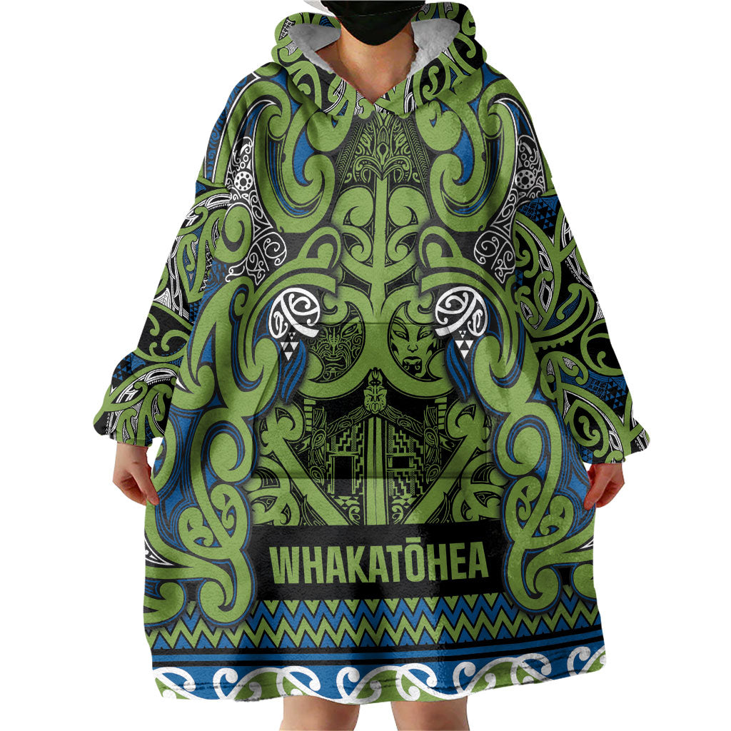Aotearoa Iwi Whakatohea Wearable Blanket Hoodie Maori Wharenui House Tribal Pattern LT9 - Polynesian Pride